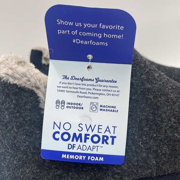 NWT Dluxe By Dearfoams Women's Dolly Felted Bootie Black Slippers Size US 9-10 - Picture 5 of 11